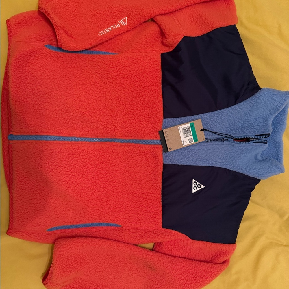 Nike ACG Fleece Jacket in Orange and Blue